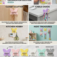 3-In-1 Rotatable Butterfly Wall Hook