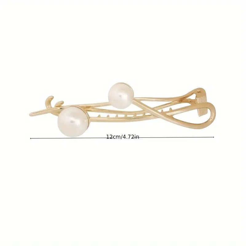Faux Pearl Decorative Hair Clip