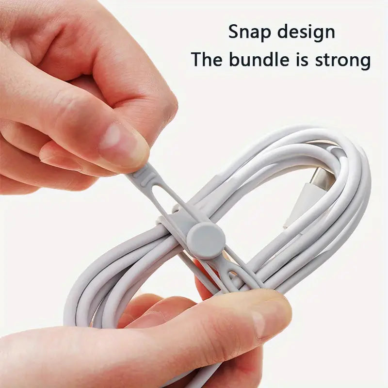 12pcs Reusable Silicone Cable Ties
