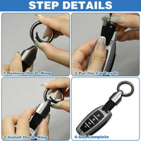 Leather Car Key Chain Ring Clip