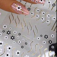 3D/5D Embossed Flower Nail Art Stickers