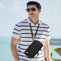 Unisex Multi-Functional family Passport Holder, with Adjustable Shoulder Strap