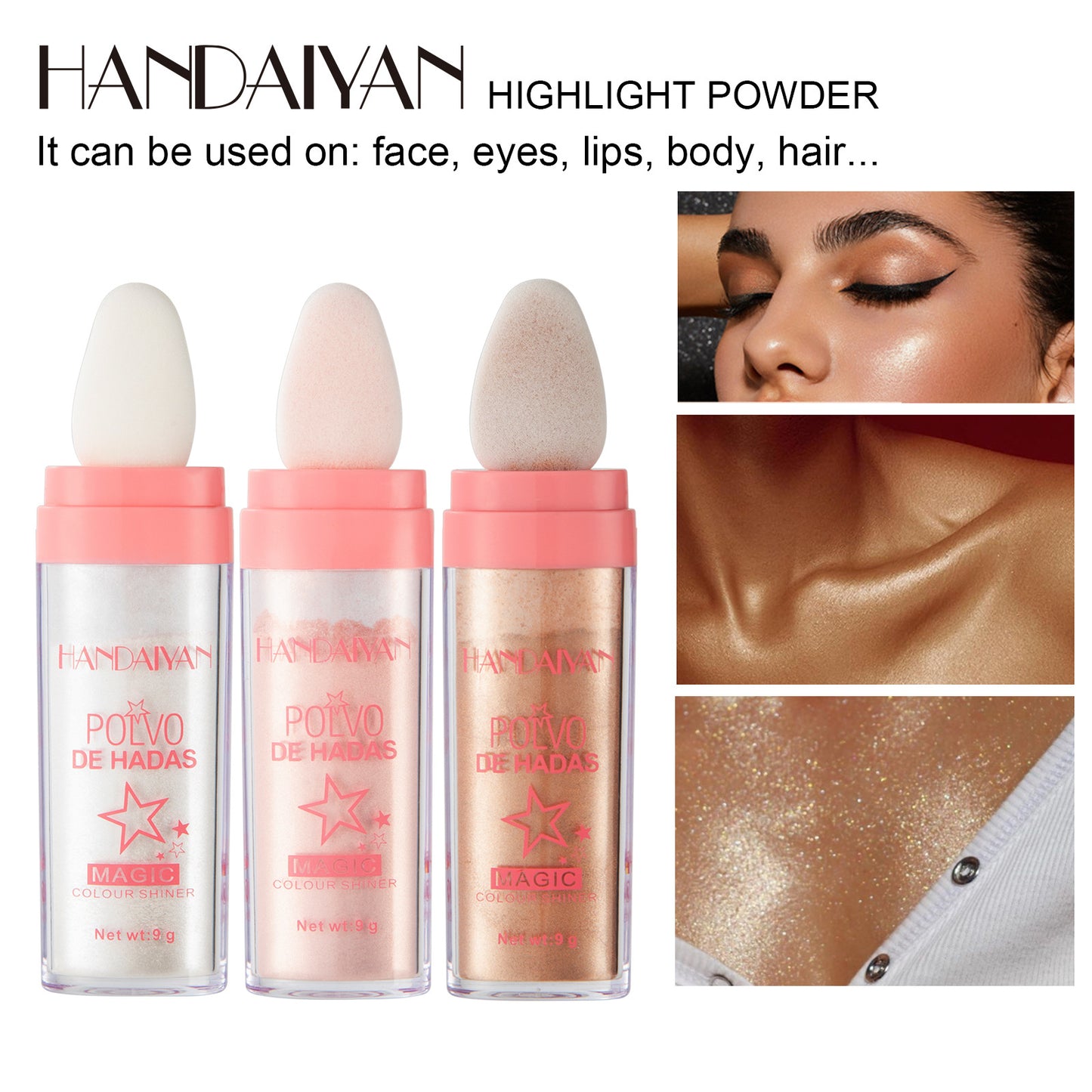 Fairy Pat Powder Puff High Lighter Face Body