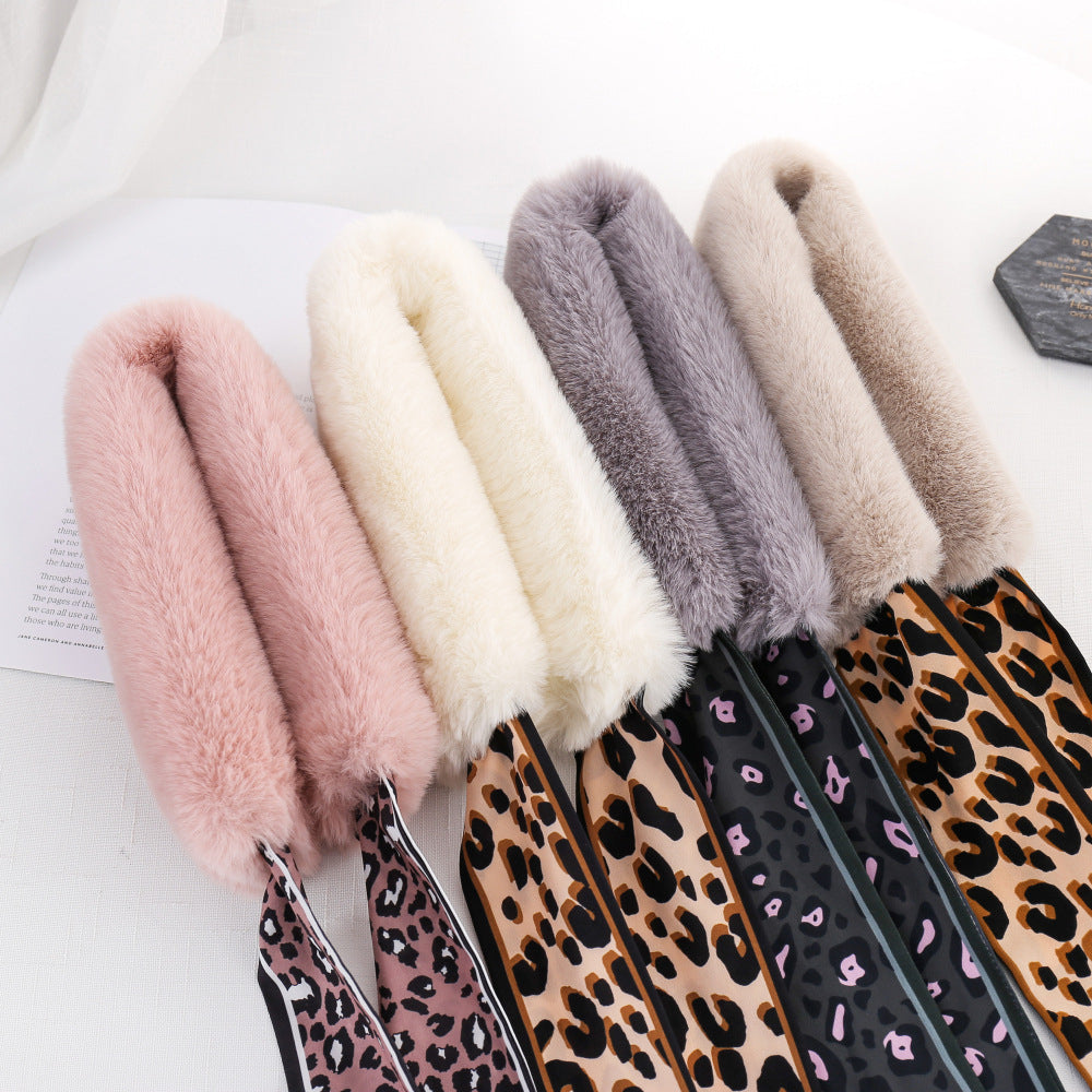 Plush Wrap Bow Tie Neck Warmer