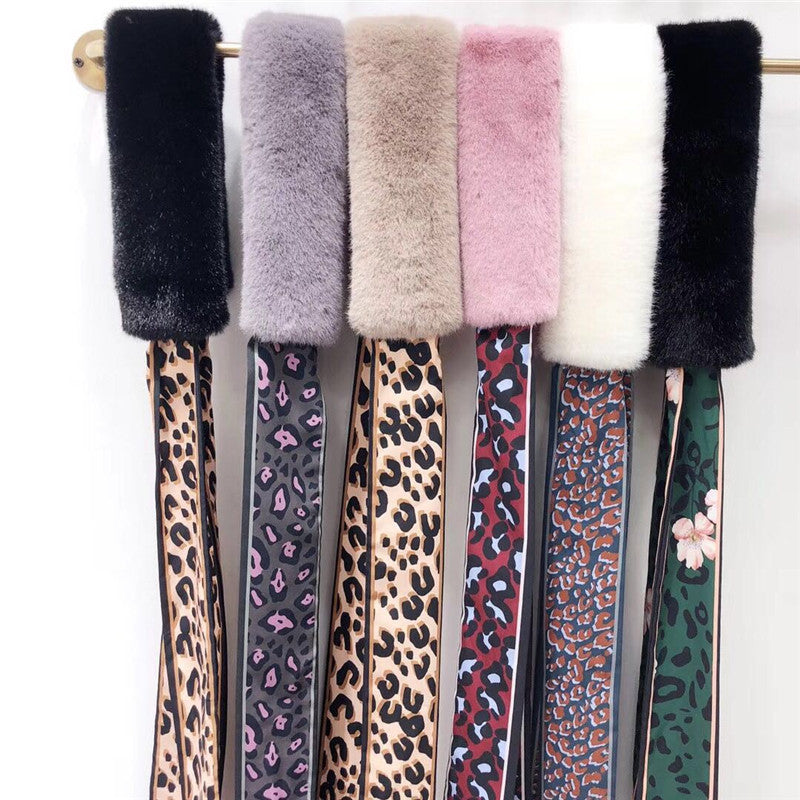 Plush Wrap Bow Tie Neck Warmer