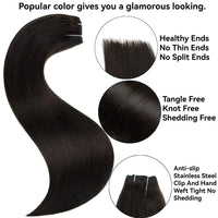 Soft Natural Straight Clip in Hair Extensions