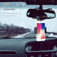 Car Rear View Mirror Phone Holder