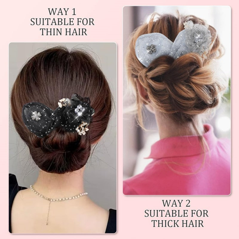 Flowers Deft Bun Hair Twister