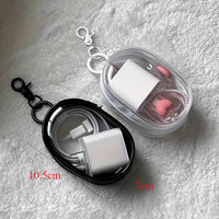 Transparent Travel Cable Organizer Bag With Key Chain