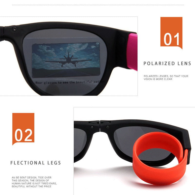 Folding Wristband Polarized Sun Glasses