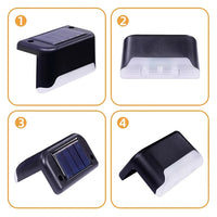 LED Waterproof Solar Fence Lights Outdoor(Pack of 2)