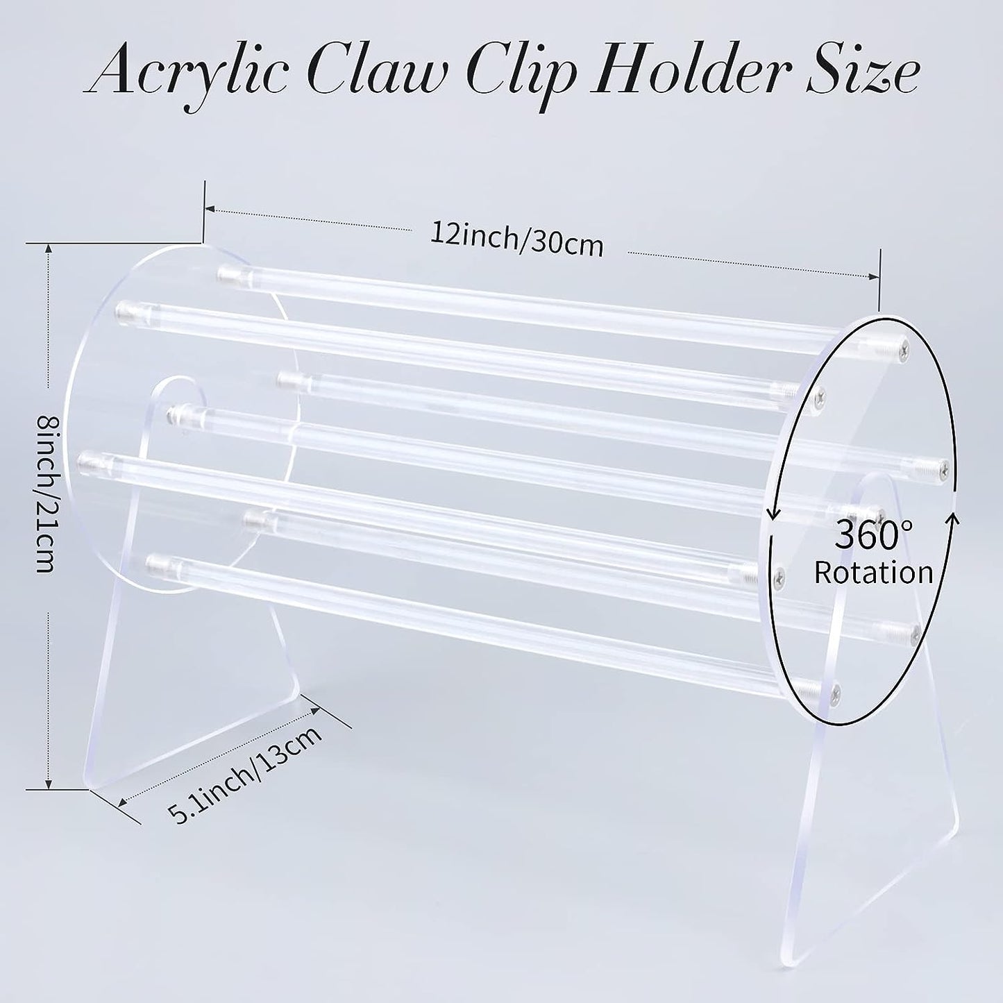 Acrylic Claw Clip Organizer for Girls