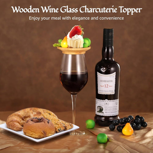 Bamboo Wine Glass Topper Coasters