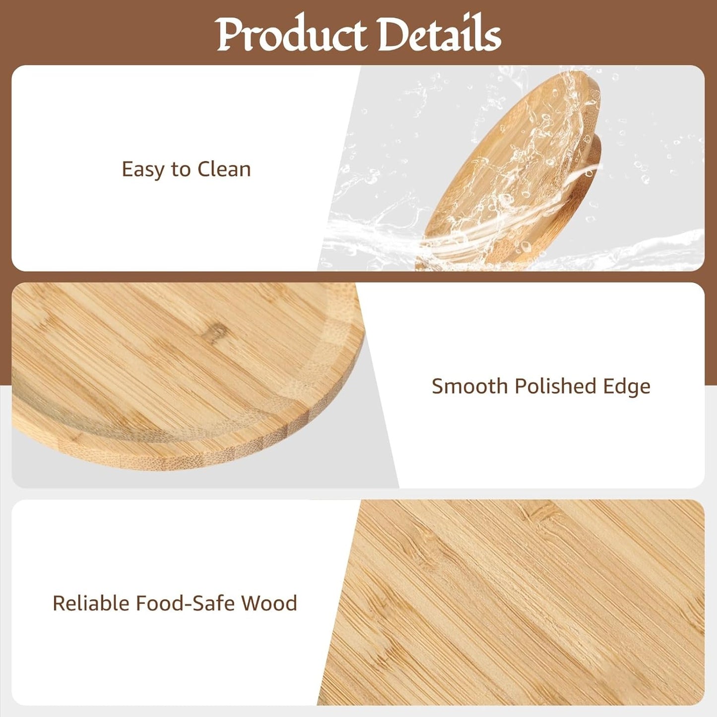 Bamboo Wine Glass Topper Coasters
