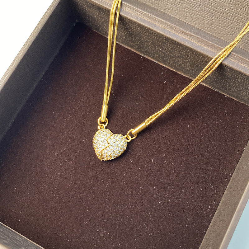 New Unique Magnetic Love Necklace Diamond
