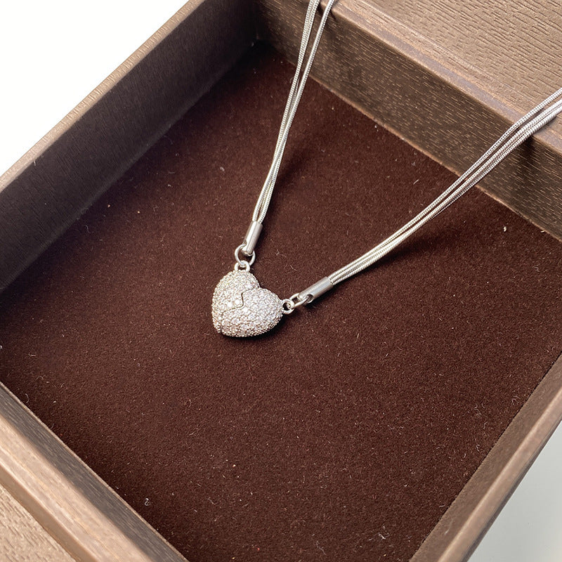 New Unique Magnetic Love Necklace Diamond