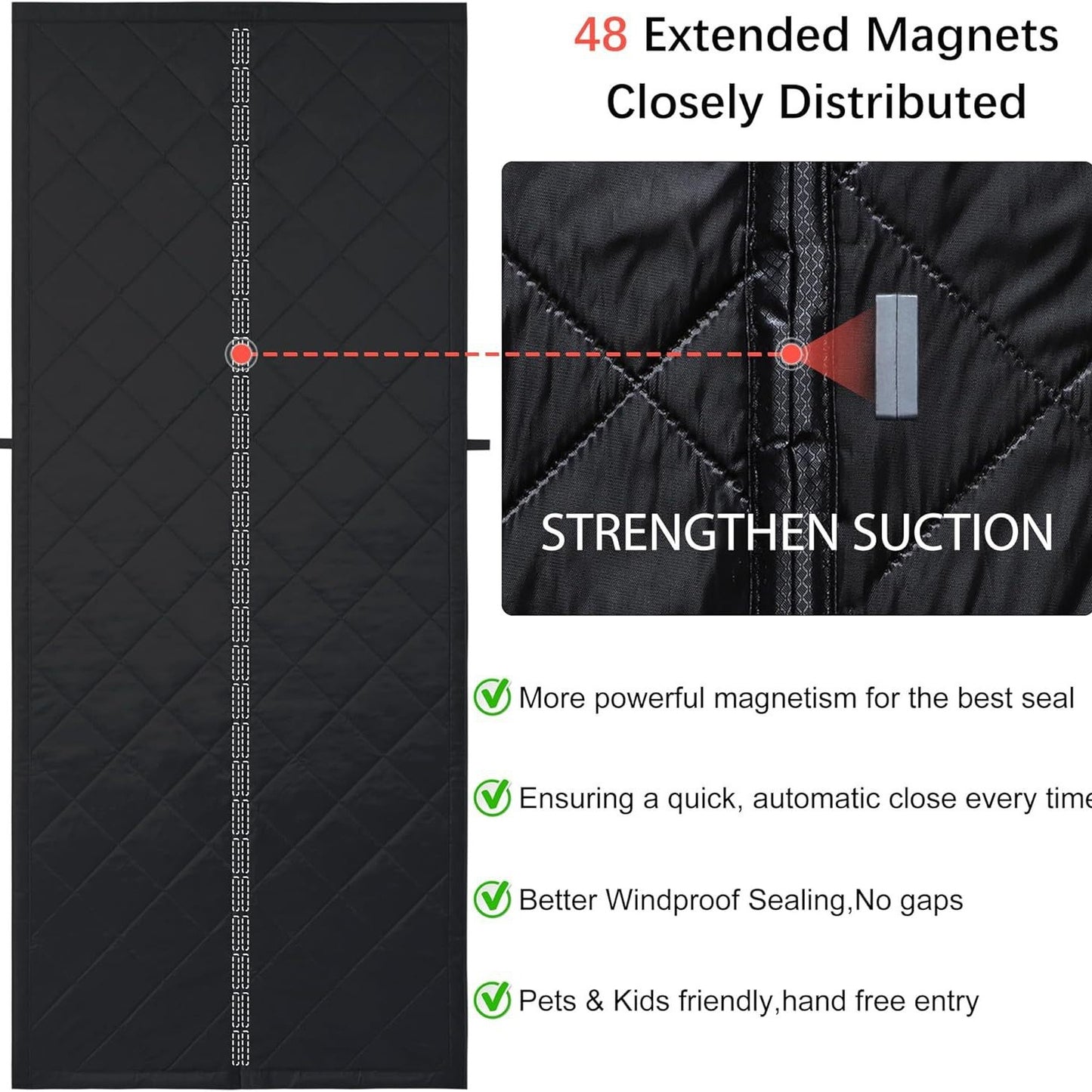 Magnetic Insulated Door Curtain