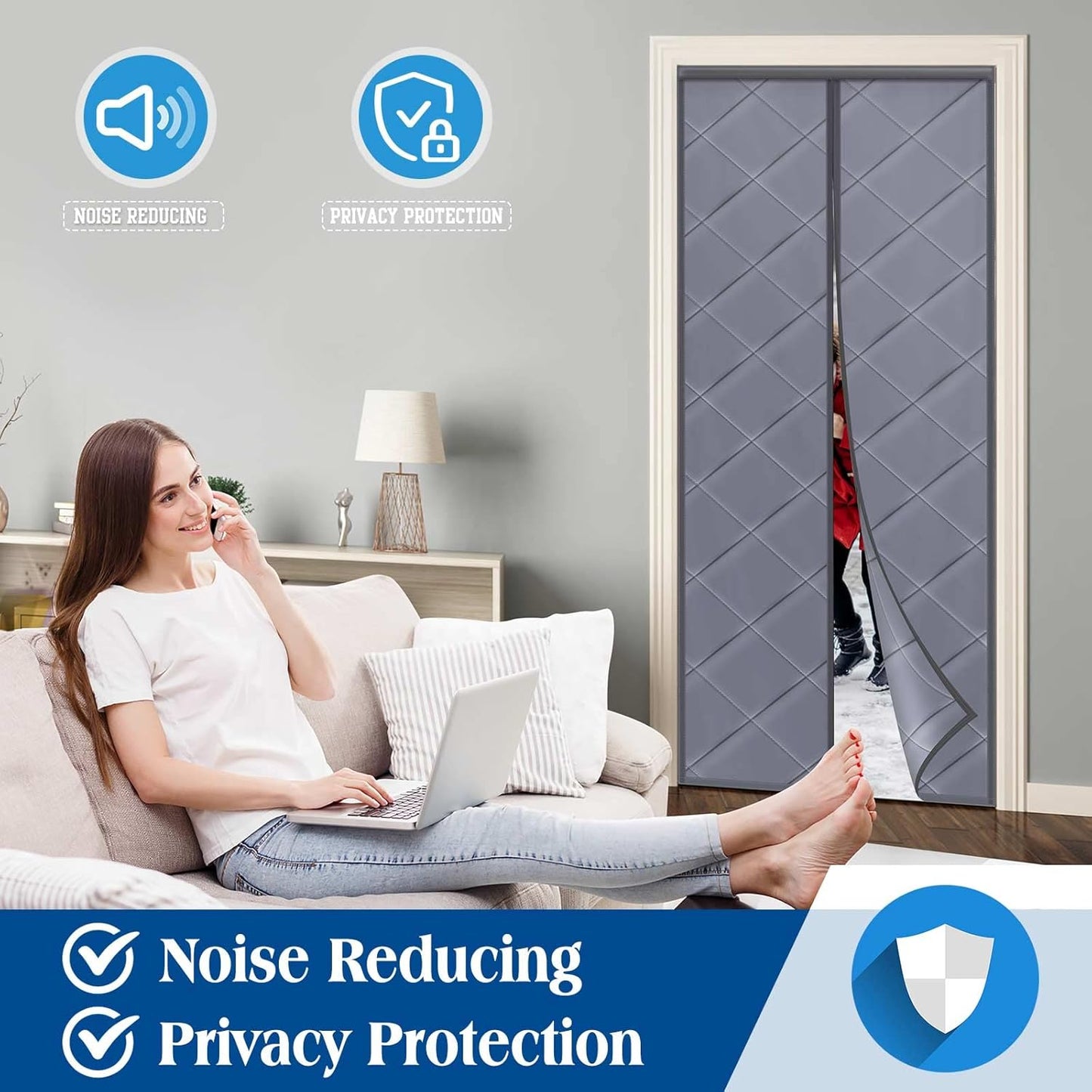 Magnetic Insulated Door Curtain