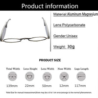 stainless steel Mini Folding Pocket Reading Glasses