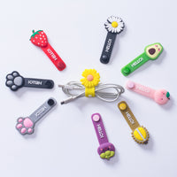 3Pcs Cartoon Data Cable Storage Buckle