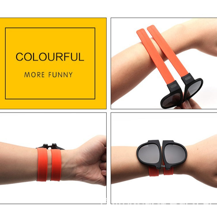 Folding Wristband Polarized Sun Glasses