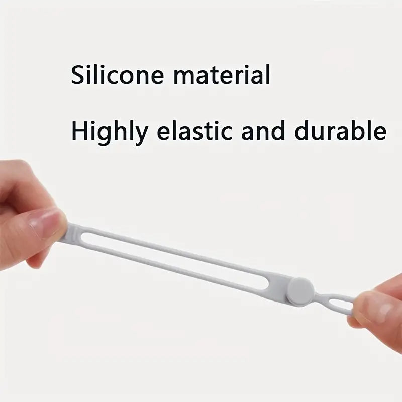 12pcs Reusable Silicone Cable Ties