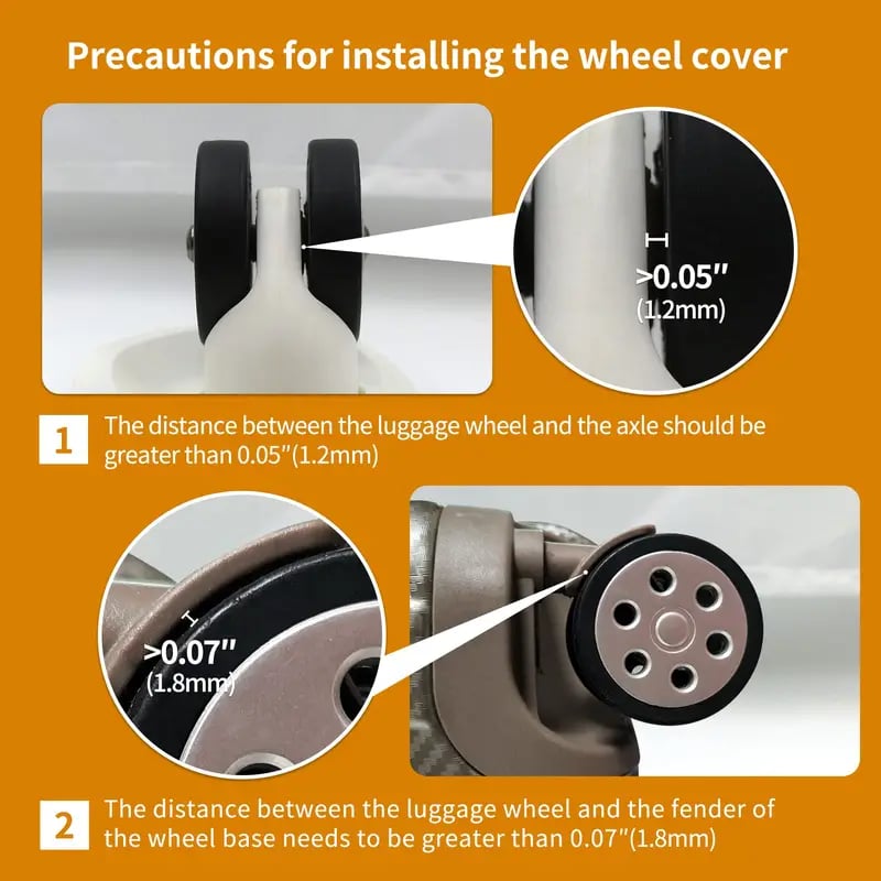 Suitcase wheel covers online