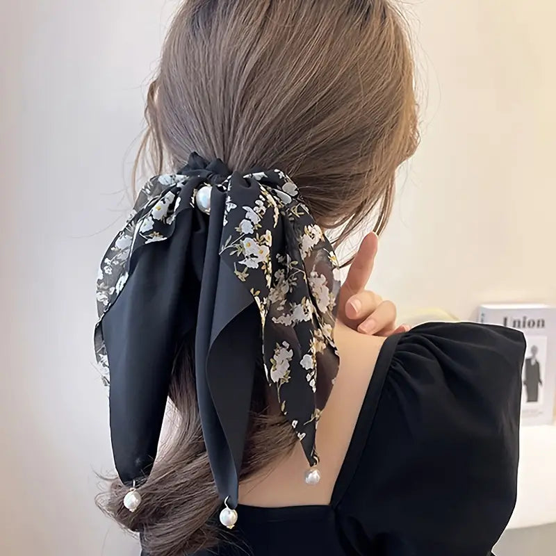 Bow Headband Hair Tie Women's Ponytail