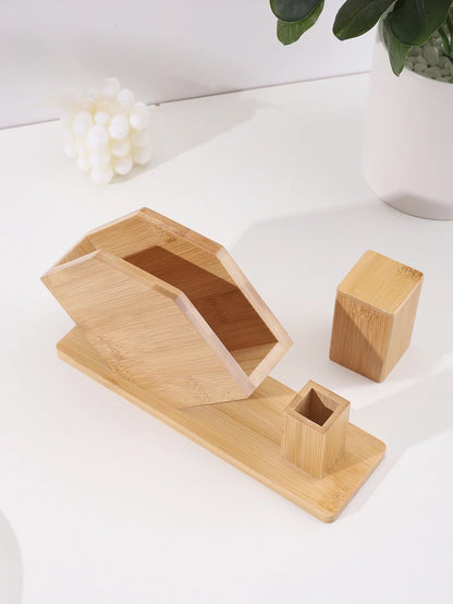 Wooden Tissue Box and Toothpick Holder