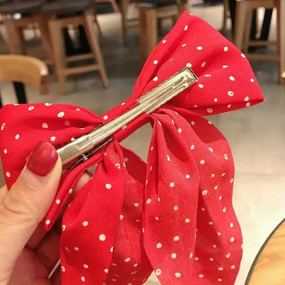 Elegant Fashion Bow & Long Ribbon Hair Clip