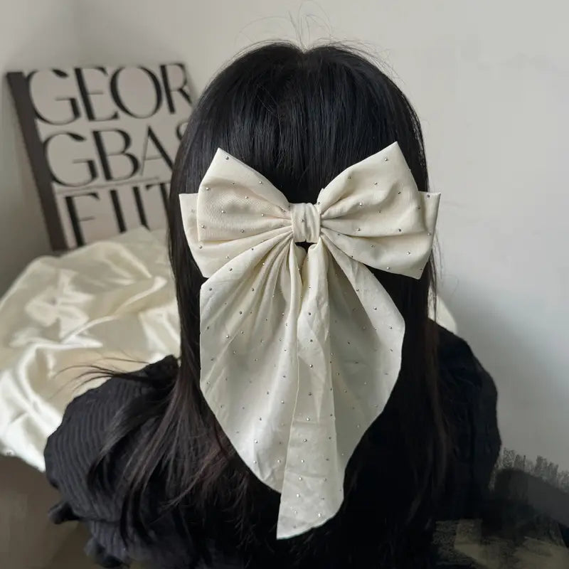 Elegant Fashion Bow & Long Ribbon Hair Clip