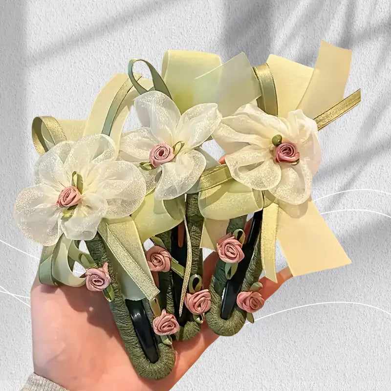 Elegant Fabric Flower Hair Clip