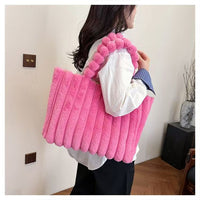 Women Stylish Fluffy Heart Shoulder Bag