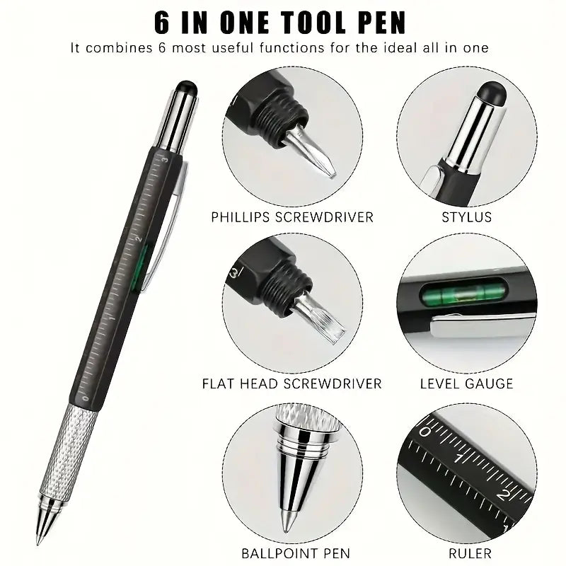 6-in-1 Multi Functional Creative Tool Pen