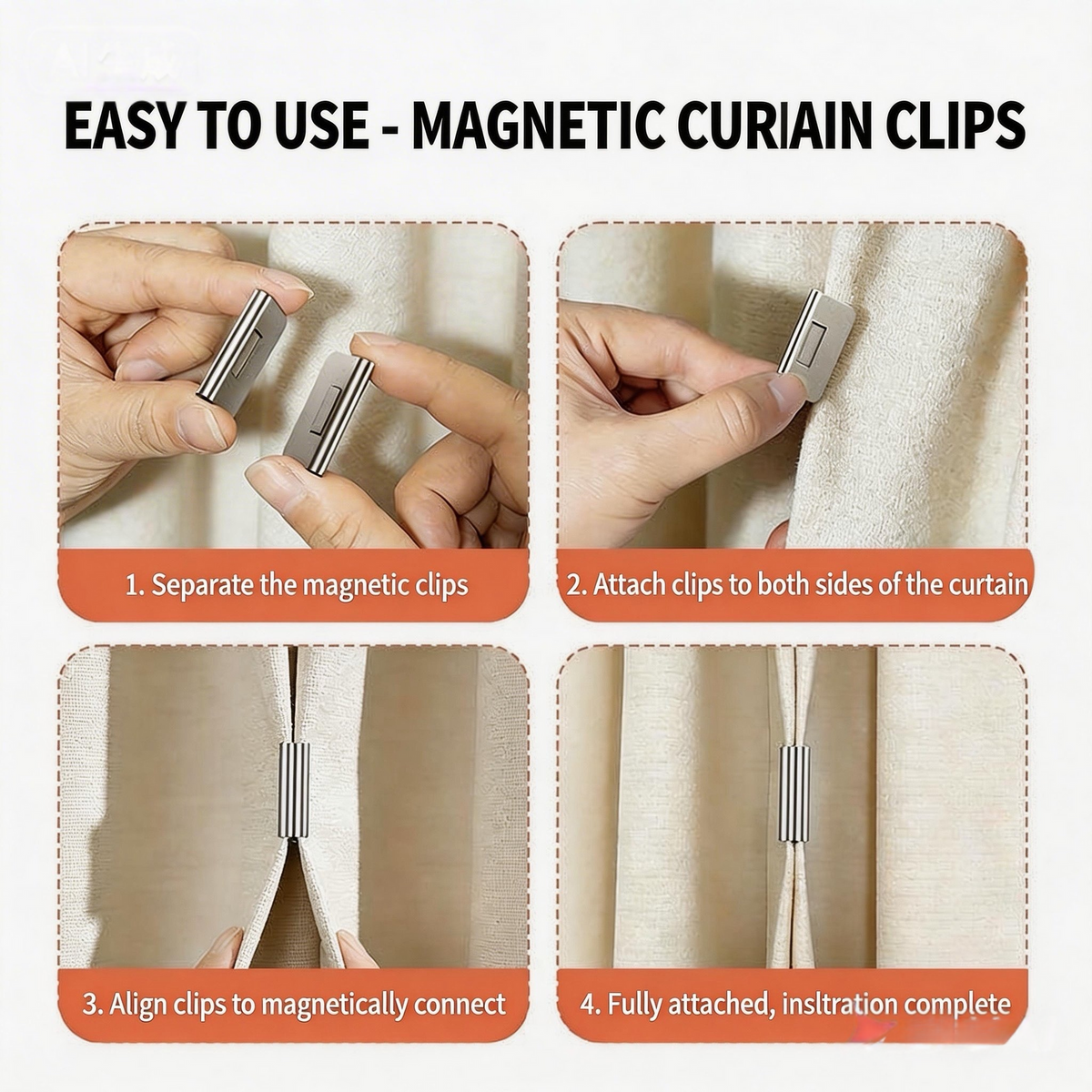 Magnetic Curtain Buckles