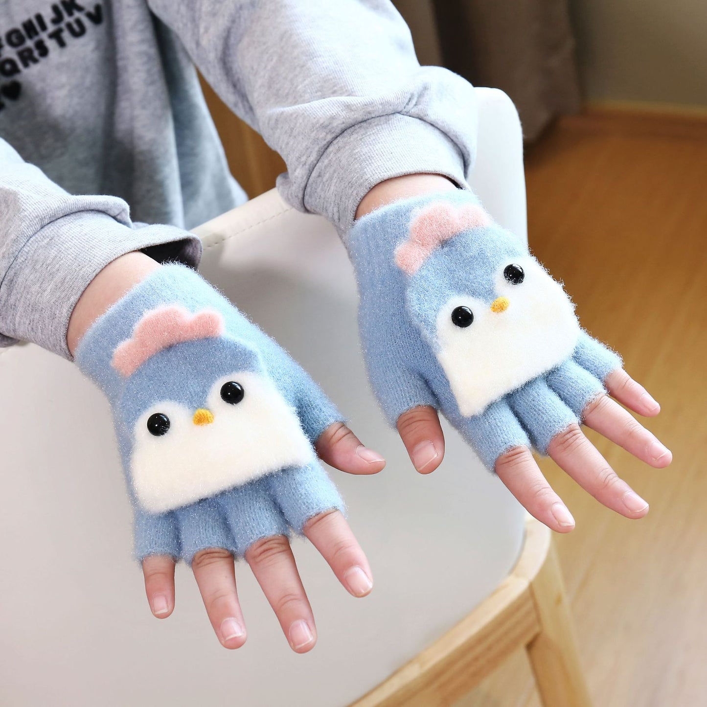 Cute Cartoon Winter Flip Gloves
