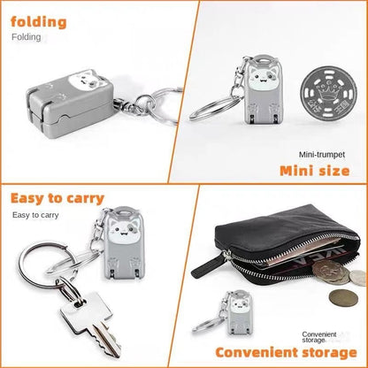 Portable Folding Stainless Steel Nail Clippers with Mini Keychain