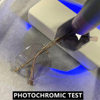Rimless Anti Blue Light Photochromic Lenses Transition Glasses