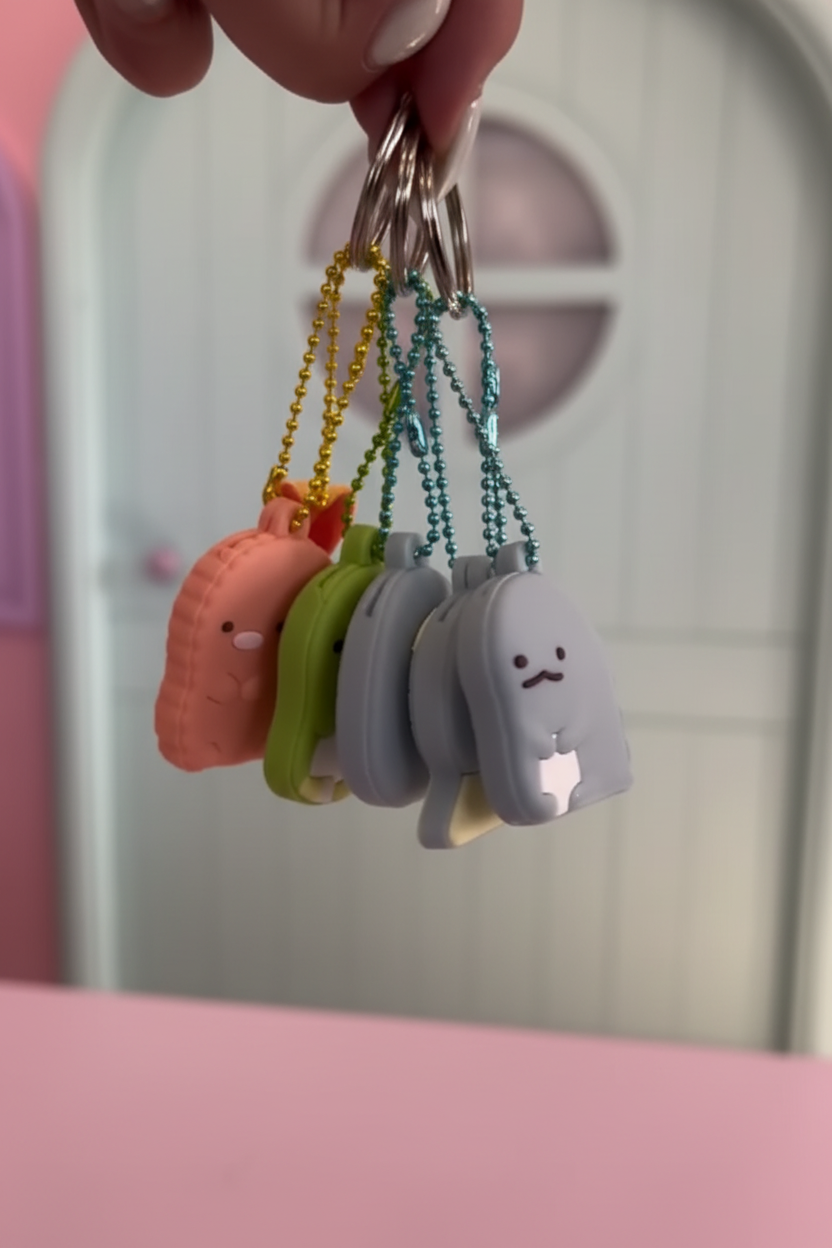 3 Keychains - Clear