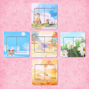 Flower Cartoon PVC Light Switch Stickers