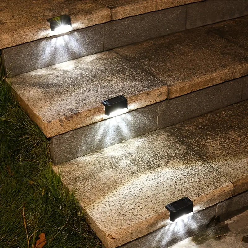 4pcs Solar Step Light Outdoor Garden Wall Light