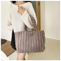 Women Stylish Fluffy Heart Shoulder Bag