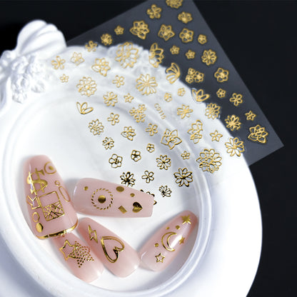 Elegant Gold Nail Art Stickers