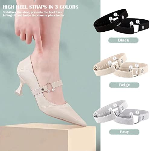 High Heel Shoe Straps with Pearl & Rhinestone Accents