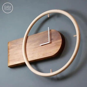 Minimal Wooden Wall Clock