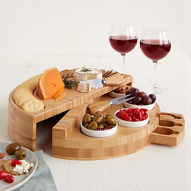 Deluxe Bamboo Cheese & Charcuterie Board Set