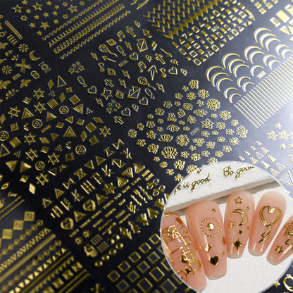 Elegant Gold Nail Art Stickers