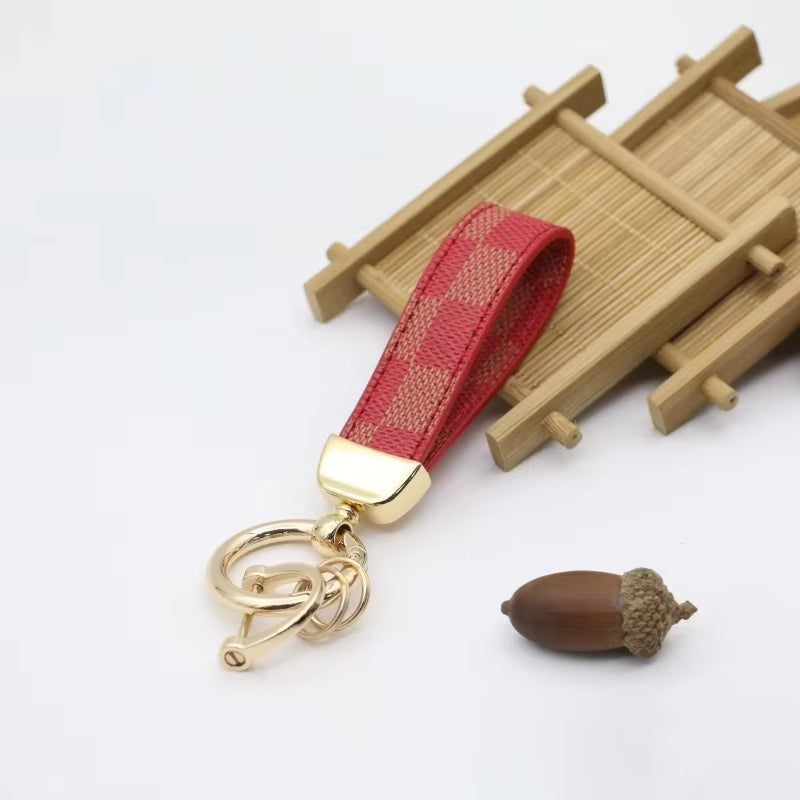 LuxeRide PU Leather Keychain