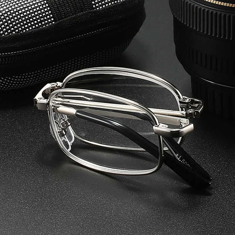 Portable Folding Metal Reading Glasses