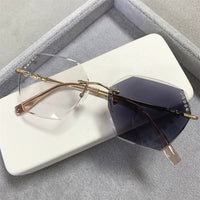 Rimless Anti Blue Light Photochromic Lenses Transition Glasses
